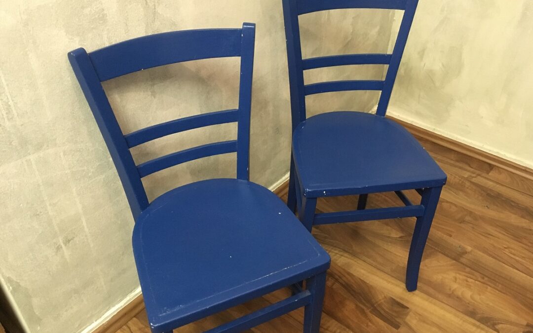 Küchenstühle blau